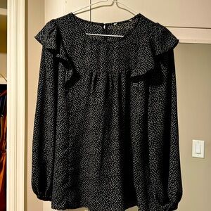 Black and white blouse